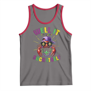 It Aint Gonna Suck Itself Crawfish Funny Mardi Gras Tank Top TS10 Deep Heather Red Print Your Wear