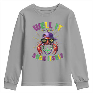 It Aint Gonna Suck Itself Crawfish Funny Mardi Gras Youth Sweatshirt TS10 Sport Gray Print Your Wear