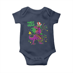 Mardi Gras Dino Baby Onesie Toddler Kids Boys Gift Mardi Grawr TS10 Navy Print Your Wear