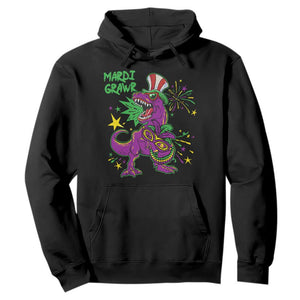 Mardi Gras Dino Hoodie Toddler Kids Boys Gift Mardi Grawr TS10 Black Print Your Wear