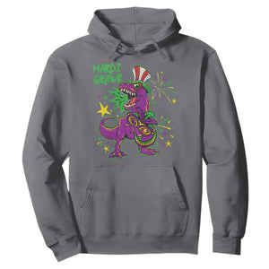 Mardi Gras Dino Hoodie Toddler Kids Boys Gift Mardi Grawr TS10 Charcoal Print Your Wear
