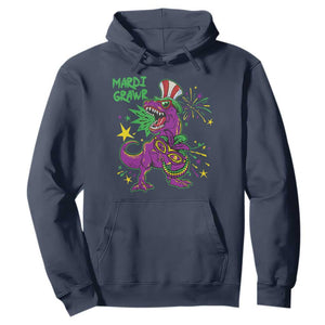 Mardi Gras Dino Hoodie Toddler Kids Boys Gift Mardi Grawr TS10 Navy Print Your Wear
