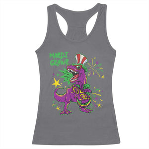 Mardi Gras Dino Racerback Tank Top Toddler Kids Boys Gift Mardi Grawr TS10 Charcoal Print Your Wear