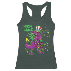 Mardi Gras Dino Racerback Tank Top Toddler Kids Boys Gift Mardi Grawr TS10 Dark Forest Green Print Your Wear