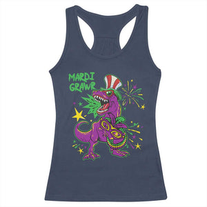 Mardi Gras Dino Racerback Tank Top Toddler Kids Boys Gift Mardi Grawr TS10 Navy Print Your Wear
