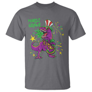 Mardi Gras Dino T Shirt Toddler Kids Boys Gift Mardi Grawr TS10 Charcoal Print Your Wear