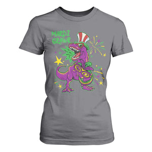 Mardi Gras Dino T Shirt For Women Toddler Kids Boys Gift Mardi Grawr TS10 Charcoal Print Your Wear