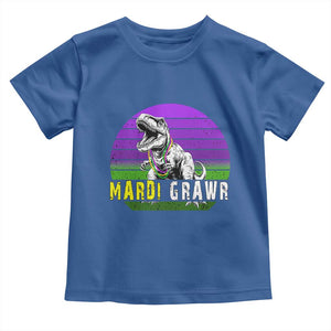Mardi Grawr Dinosaur Toddler T Shirt Toddler Kids Boys Gift TS10 Royal Blue Print Your Wear