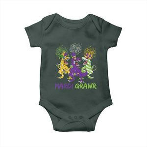 Mardi Gras Dinosaur Baby Onesie Dino Mardi Grawr Firework TS10 Print Your Wear