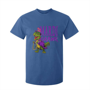 Dinosaur Mardi Gras T Shirt For Kid Funny Meme New Orleans Party Custume Beads TS10 Royal Blue Print Your Wear