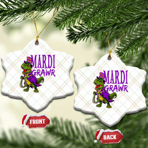 Dinosaur Mardi Gras Ceramic Ornament Funny Meme New Orleans Party Custume Beads TS10 Print Your Wear