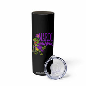 Dinosaur Mardi Gras Skinny Tumbler Funny Meme New Orleans Party Custume Beads TS10 Print Your Wear