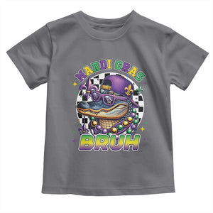 Bruh Mardi Gras Crocodile Toddler T Shirt Alligator Costume Teens Boys Kids TS10 Charcoal Print Your Wear