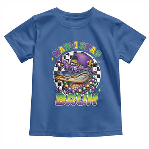 Bruh Mardi Gras Crocodile Toddler T Shirt Alligator Costume Teens Boys Kids TS10 Royal Blue Print Your Wear