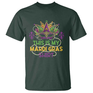 This Is My Mardi Gras Shirt T Shirt Funny Outfit Party Mask Costume TS10 Dark Forest Green Print Your Wear