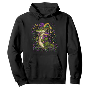 Mardigator Mardi Gras Hoodie Alligator Louisiana New Orleans Party Custume Beads TS10 Black Print Your Wear
