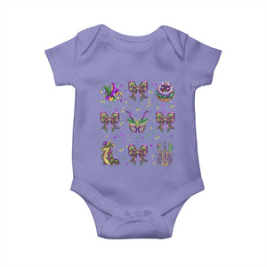 Mardi Gras Coquette Baby Onesie Glitter Print Louisiana New Orleans Party Custume Beads TS10 Violet Print Your Wear