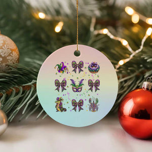 Mardi Gras Coquette Ceramic Ornament Glitter Print Louisiana New Orleans Party Custume Beads TS10 1pc Pastel Print Your Wear