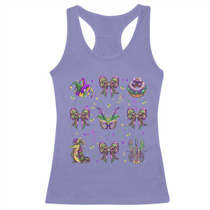 Mardi Gras Coquette Racerback Tank Top Glitter Print Louisiana New Orleans Party Custume Beads TS10 Violet Print Your Wear