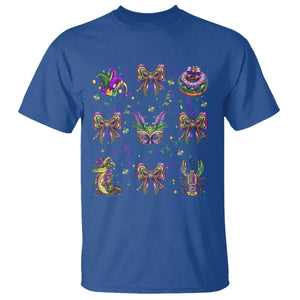 Mardi Gras Coquette T Shirt Glitter Print Louisiana New Orleans Party Custume Beads TS10 Royal Blue Print Your Wear