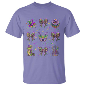 Mardi Gras Coquette T Shirt Glitter Print Louisiana New Orleans Party Custume Beads TS10 Violet Print Your Wear