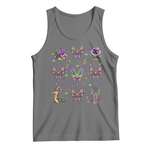 Mardi Gras Coquette Tank Top Glitter Print Louisiana New Orleans Party Custume Beads TS10 Black Heather Print Your Wear
