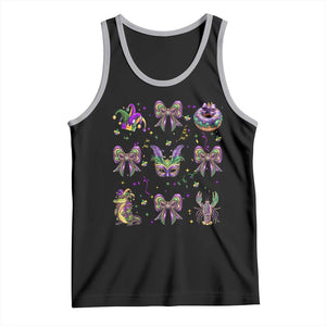 Mardi Gras Coquette Tank Top Glitter Print Louisiana New Orleans Party Custume Beads TS10 Black Athletic Heather Print Your Wear