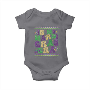 In My Mardi Gras Era Baby Onesie Carnival New Orleans Trip Glitter Print TS10 Charcoal Print Your Wear