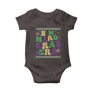In My Mardi Gras Era Baby Onesie Carnival New Orleans Trip Glitter Print TS10 Dark Chocolate Print Your Wear