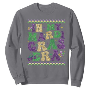 In My Mardi Gras Era Sweatshirt Carnival New Orleans Trip Glitter Print TS10 Charcoal Print Your Wear