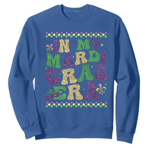 In My Mardi Gras Era Sweatshirt Carnival New Orleans Trip Glitter Print TS10 Royal Blue Print Your Wear
