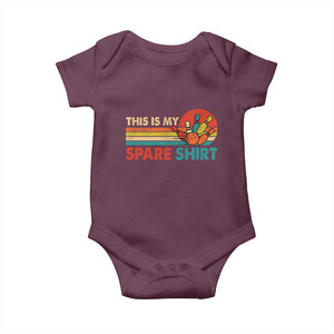 This Is My Spare Bowling Baby Onesie Bowler Funny Team TS10 Maroon Print Your Wear