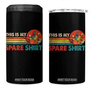 This Is My Spare Bowling 4 in 1 Can Cooler Tumbler Bowler Funny Team TS10 One Size: 16 oz Black Print Your Wear
