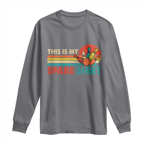 This Is My Spare Bowling Long Sleeve Shirt Bowler Funny Team TS10 Charcoal Print Your Wear