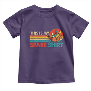 This Is My Spare Bowling Toddler T Shirt Bowler Funny Team TS10 Purple Print Your Wear