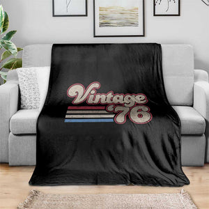 Vintage 50th Birthday Throw Blanket Retro 1976 50 Year Old Stripes TS10 Print Your Wear