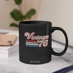 Vintage 50th Birthday Coffee Mug Retro 1976 50 Year Old Stripes TS10 Print Your Wear
