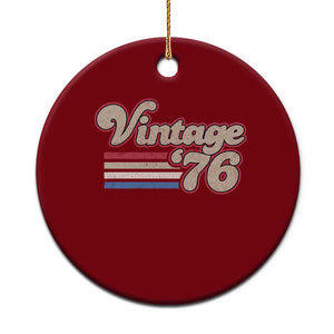 Vintage 50th Birthday Ceramic Ornament Retro 1976 50 Year Old Stripes TS10 1pc Red Print Your Wear