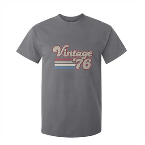 Vintage 50th Birthday T Shirt For Kid Retro 1976 50 Year Old Stripes TS10 Charcoal Print Your Wear