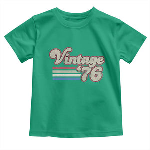 Vintage 50th Birthday Toddler T Shirt Retro 1976 50 Year Old Stripes TS10 Irish Green Print Your Wear