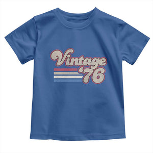 Vintage 50th Birthday Toddler T Shirt Retro 1976 50 Year Old Stripes TS10 Royal Blue Print Your Wear