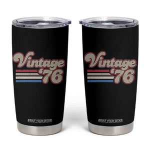 Vintage 50th Birthday Tumbler Cup Retro 1976 50 Year Old Stripes TS10 Black Print Your Wear