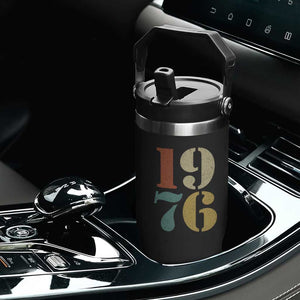50th Birthday Flip Straw Tumbler Retro Vintage 1976 50 Year Old Gifts TS10 Print Your Wear