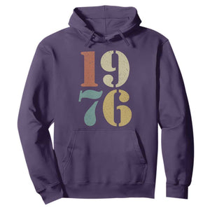 50th Birthday Hoodie Retro Vintage 1976 50 Year Old Gifts TS10 Purple Print Your Wear
