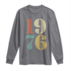 50th Birthday Long Sleeve Shirt Retro Vintage 1976 50 Year Old Gifts TS10 Charcoal Print Your Wear