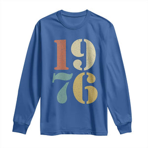 50th Birthday Long Sleeve Shirt Retro Vintage 1976 50 Year Old Gifts TS10 Royal Blue Print Your Wear