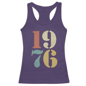 50th Birthday Racerback Tank Top Retro Vintage 1976 50 Year Old Gifts TS10 Purple Print Your Wear