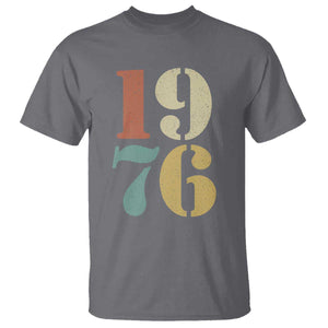 50th Birthday T Shirt Retro Vintage 1976 50 Year Old Gifts TS10 Charcoal Print Your Wear