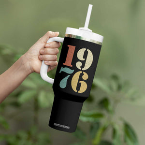 50th Birthday Tumbler With Handle Retro Vintage 1976 50 Year Old Gifts TS10 Print Your Wear