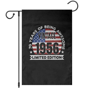 70th Birthday Garden Flag Vintage 1956 70 Year Old Birthday American Flag TS10 Black Print Your Wear